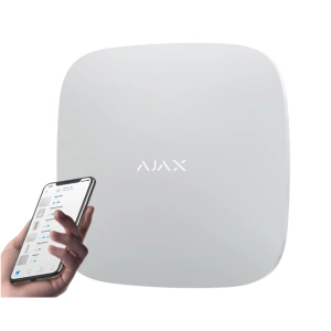 Najmocniejsza Centrala Alarmowa Ajax HUB 2 Plus 2x SIM 2G/3G/LTE, Wi-Fi, Ethernet Biała z fotograficzną weryfikacja alarmu